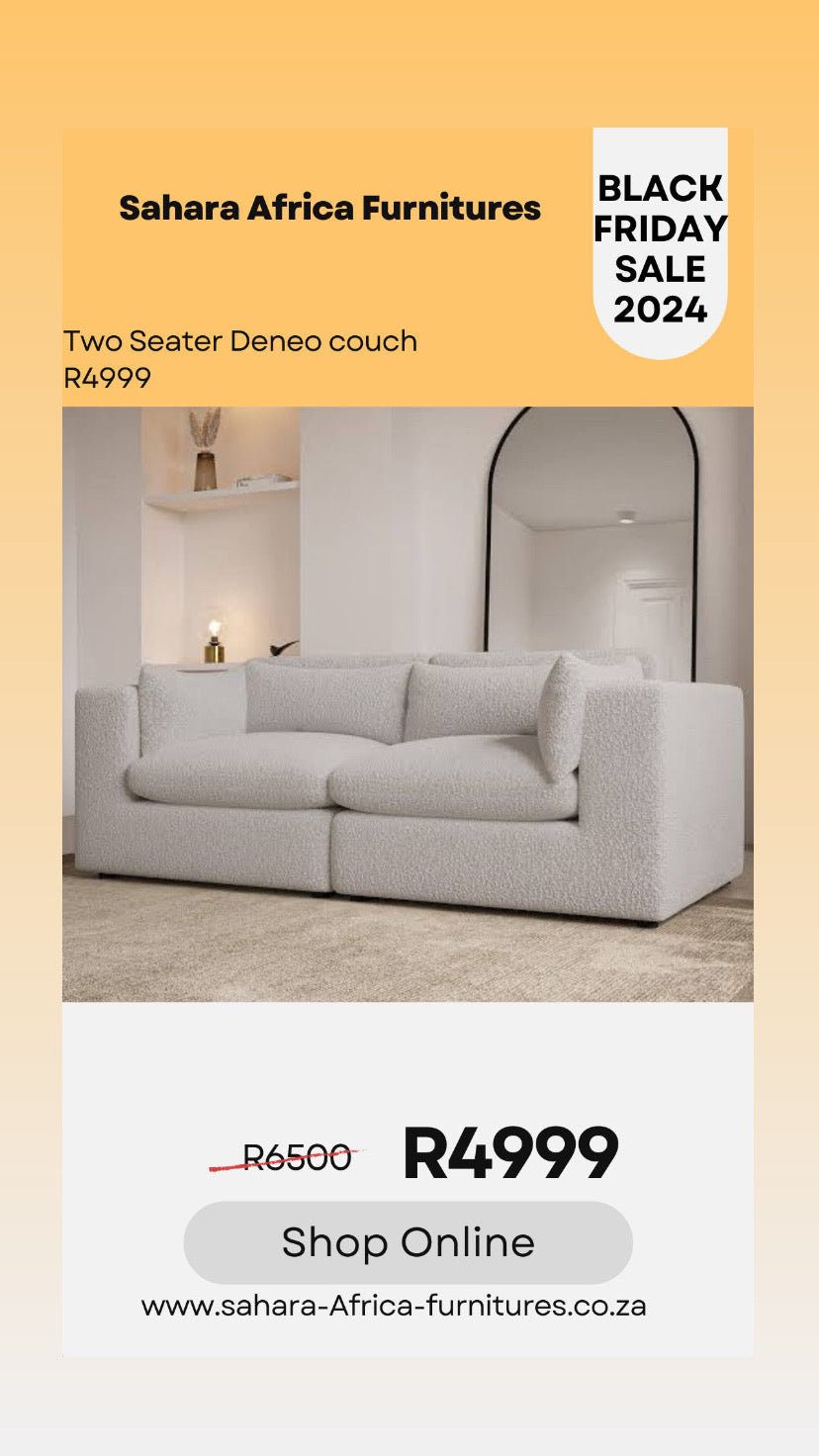 Deneo Two seater boucle couch 🔥Black Friday🔥