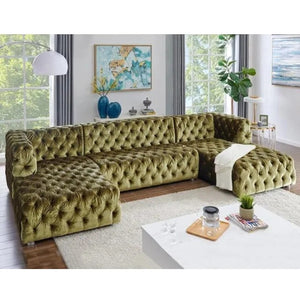 Cannes full buttoned U shaped couch