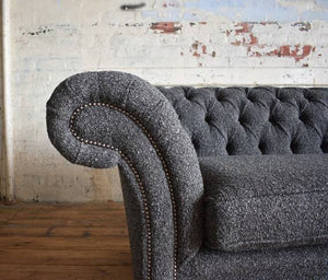 Boucle Two seater chesterfield couch