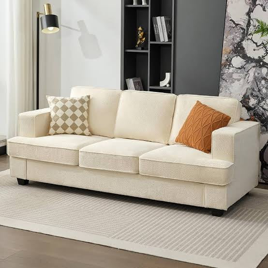 Three seater boucle couch