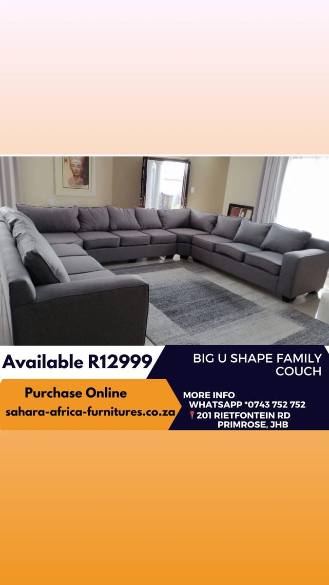 11 Seater Big U shape Couch Sahara Africa Furnitures