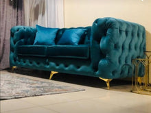 Load image into Gallery viewer, Two Seater full buttoned Chesterfield
